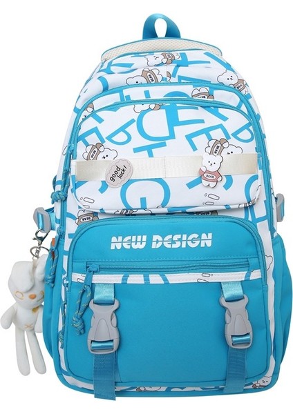 Ortaokul ve Lise Öğrencileri Için Geniş Kapasiteli ve Güzel Görünümlü Sırt Çantası, Sevimli Kontrast Renkli ve Su Geçirmez Okul Çantası (Yurt Dışından)