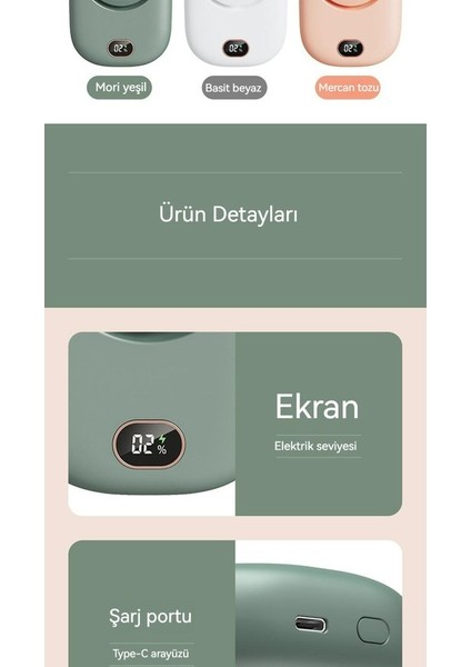 USB Mini El Fanı - Beyaz (Yurt Dışından)