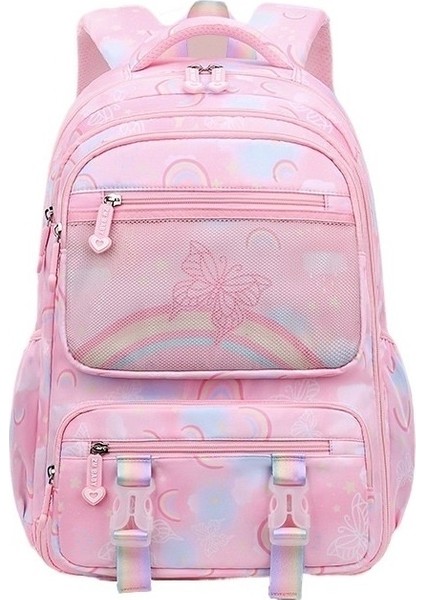 Ilkokul Çantası Yan Buzdolabı Tarzı Kız Gökkuşağı Hafif Çocuk Sırt Çantası 1-3-6. Sınıflar Için (Yurt Dışından)