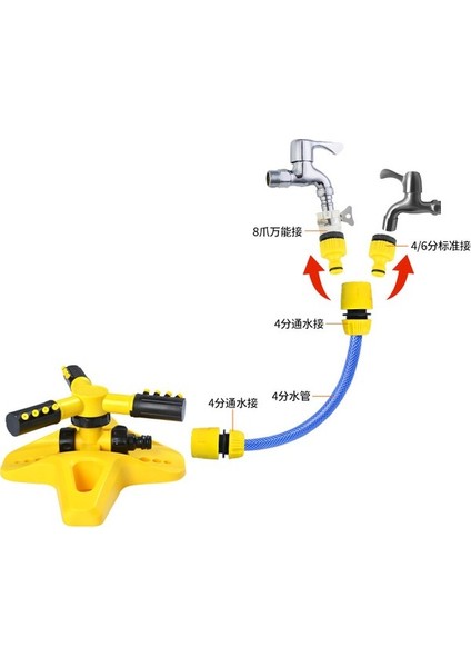Dönen Su Spreyi 360 Derecelik Otomatik Yağmurlama Villa Bahçe Sulama Çimleri Seri Olarak Bağlanabilir (Yurt Dışından) indirimleri