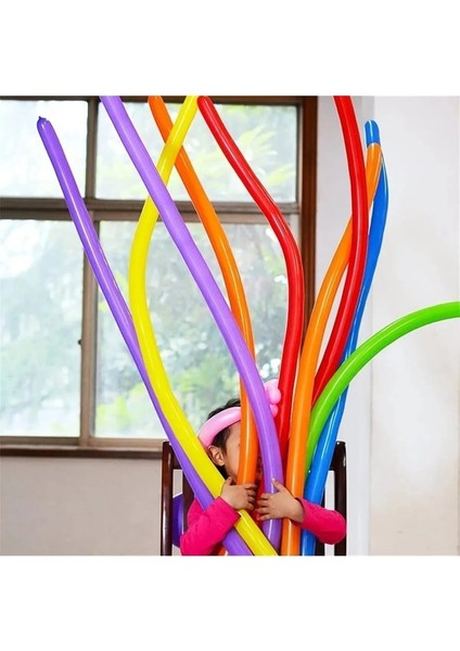 10'lu Sosis Balon Karışık Renklerde Uzun Ince Şekil Palyaço Oyun Balonu Doğum Günü Parti Yılbaşı fiyatları