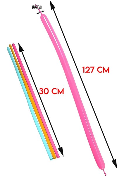 10'lu Sosis Balon Karışık Renklerde Uzun Ince Şekil Palyaço Oyun Balonu Doğum Günü Parti Yılbaşı modelleri