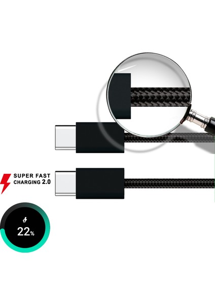 45W Süper Fast Qc 4.0 Pd Type-C To Type-C Ev Şarj Cihazı MT1745