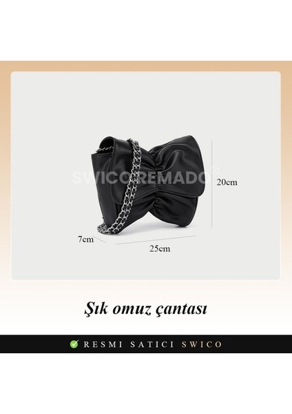 Kadınlar Için Fiyonk Şekilli Moda Omuz Çantası (Yurt Dışından) fiyatları