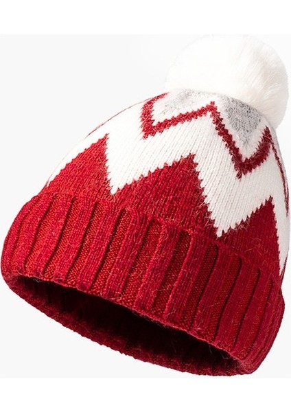 Kadın Kışlık Şapka - Yeşil/beyaz (Yurt Dışından)