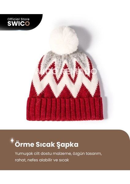 Kadın Kışlık Şapka - Yeşil/beyaz (Yurt Dışından) fiyatları