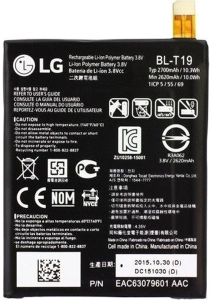 Lg Nexus 5x H791 Pil Batarya ve Tamir Seti BL-T19
