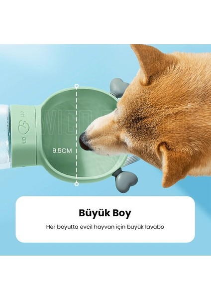 Portatif Köpek Su Şişesi 600 ml - Pembe (Yurt Dışından)