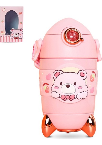 300ML Roket Modeli Termos - Pembe (Yurt Dışından)