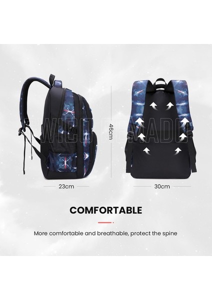 Çok Bölmeli Büyük Kapasiteli Sırt Çantası - Siyah/mavi (Yurt Dışından) fiyatları