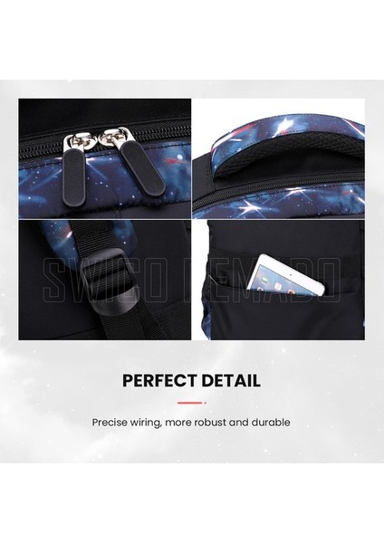 Çok Bölmeli Büyük Kapasiteli Sırt Çantası - Siyah/mavi (Yurt Dışından) fırsatları