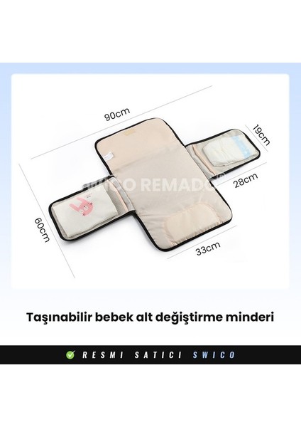 Taşınabilir ve Katlanabilir Alt Değiştirme Pedi (Yurt Dışından)