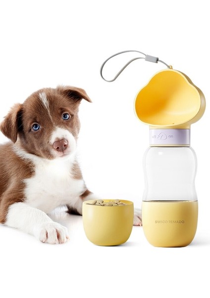 Gıda Konteynerli Taşınabilir Köpek Su Şişesi - Mor (Yurt Dışından)
