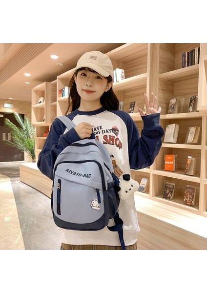 Öğrenci Rahat Sırt Çantası Hafif Küçük Sırt Çantası Kızlar Basit Çok Yönlü Büyük Kapasiteli Okul Çantası (Yurt Dışından) fiyatları