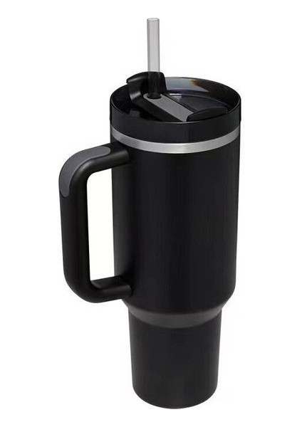 40OZ Sapır Kupa 314 Paslanmaz Çelik Kupa Vakum Çift Katmanlı Taşınabilir Buzlu Bully Saman Vakum Kupası (Yurt Dışından)