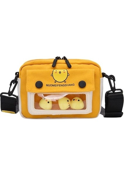 Kadın Kanvas Çanta Vahşi Messenger Çanta Öğrenci Out Çanta Sevimli Kız Omuz Çantası (Yurt Dışından)