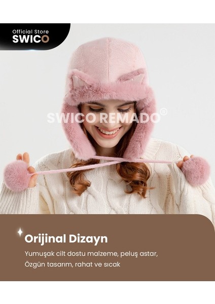 Kadın Kış Peluş Şapka - Siyah (Yurt Dışından) modelleri