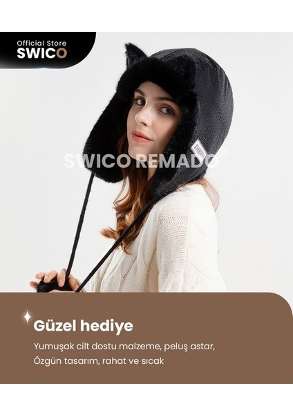 Kadın Kış Peluş Şapka - Siyah (Yurt Dışından) fırsatları