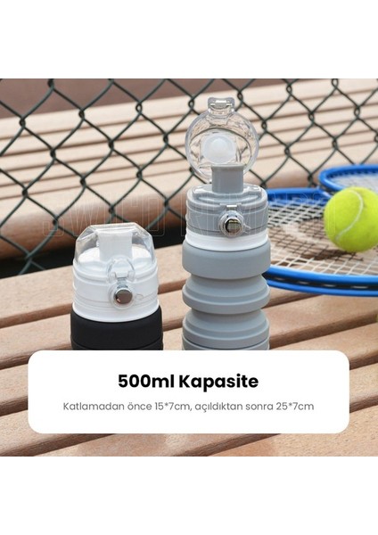 Katlanabilir Doğa Sporları Su Şişesi - Turuncu (Yurt Dışından)