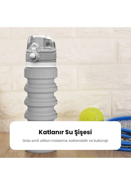 Katlanabilir Doğa Sporları Su Şişesi - Turuncu (Yurt Dışından)