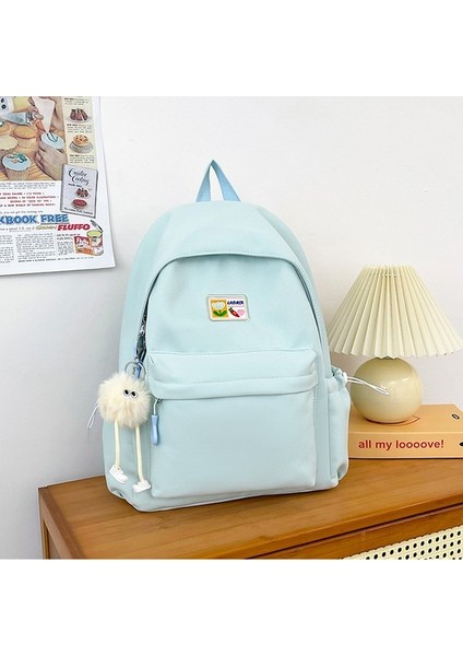 Okul Çantası Kız Öğrenci Büyük Kapasiteli Sırt Çantası Basit Çok Yönlü Kız Sırt Çantası (Yurt Dışından)