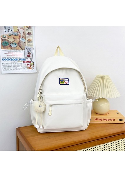 Okul Çantası Kız Öğrenci Büyük Kapasiteli Sırt Çantası Basit Çok Yönlü Kız Sırt Çantası (Yurt Dışından) fiyatları