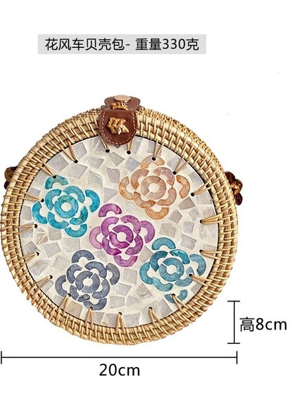 Kadınlar Için Hafif Lüks Deniz Kabuğu Çok Yönlü Küçük El Yapımı Işlemeli Deniz Kabuğu Mini Çapraz Askılı Çanta (Yurt Dışından)