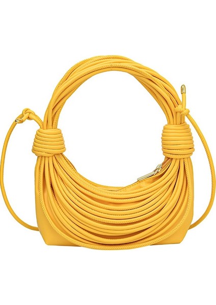 Moda Düğümlü Çanta Dokulu Dokuma Çok Renkli Popüler Çapraz Çanta (Yurt Dışından) modelleri