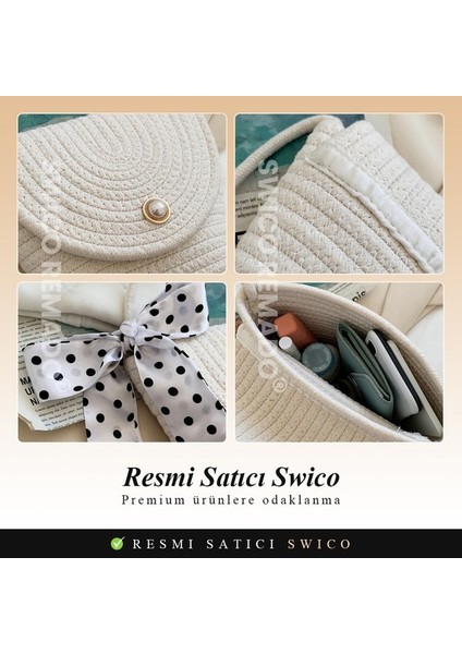 Yaz Plaj Çantası Pamuklu Dokuma Omuz Çantası (Yurt Dışından) fırsatları