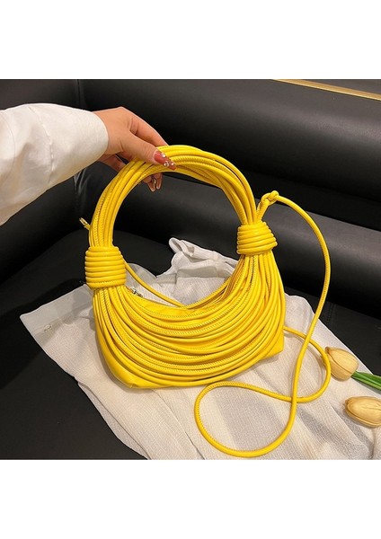 Moda Düğümlü Çanta Dokulu Dokuma Çok Renkli Popüler Çapraz Çanta (Yurt Dışından) fiyatları
