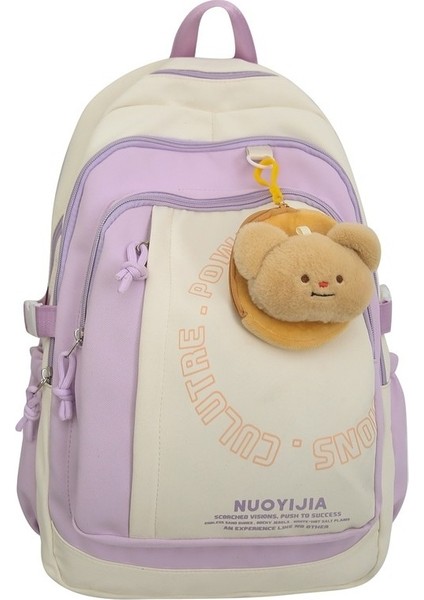 Kadınlar Için Okul Çantaları, Yüksek Görünümlü, Japon Tarzı, Lise Öğrencileri Için Sade, Kontrast Renkli Sırt Çantaları, Seyahat Sırt Çantaları (Yurt Dışından)