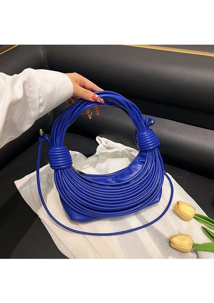 Moda Düğümlü Çanta Dokulu Dokuma Çok Renkli Popüler Çapraz Çanta (Yurt Dışından)