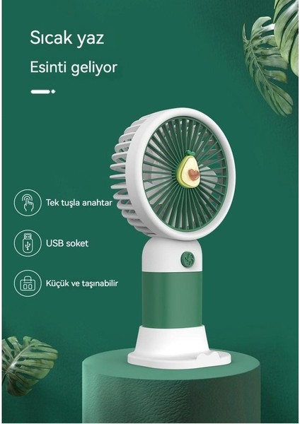 USB Mini El Fanı - Pembe (Yurt Dışından)