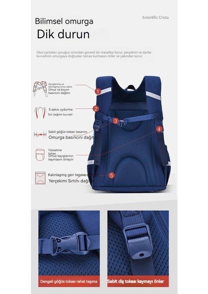 Yeni Uni Arka Yüksek Kali Büyük Kapasiteli Çocuk Okul Çantası, Omurgayı Korur ve Yükü , Havalı Kişilik Okul Sırt Çantası (Yurt Dışından) fırsatları