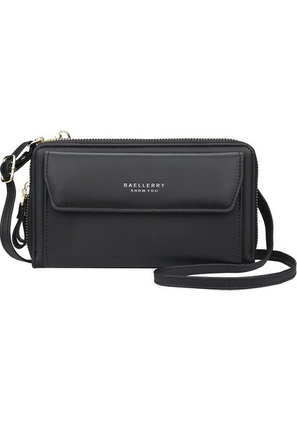 Kadın Çift Fermuarlı Çanta Cep Telefonu Çantası Yatay Cüzdan Kadın Omuz Crossbody (Yurt Dışından) fiyatları
