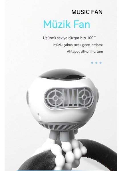 USB Mini El Fanı - Beyaz (Yurt Dışından)