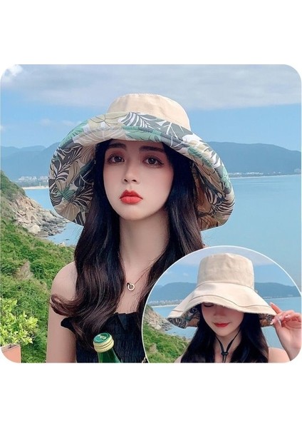 Çift Taraflı Balıkçı Şapkası Moda Bayanlar Yüzünü Örten Büyük Kenarlı Şapka (Yurt Dışından) fiyatları