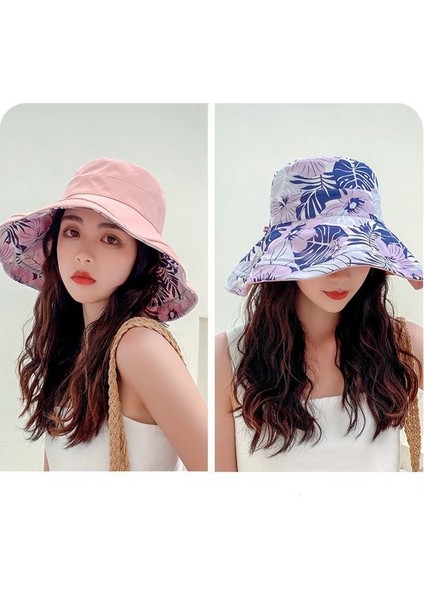 Çift Taraflı Balıkçı Şapkası Moda Bayanlar Yüzünü Örten Büyük Kenarlı Şapka (Yurt Dışından) modelleri