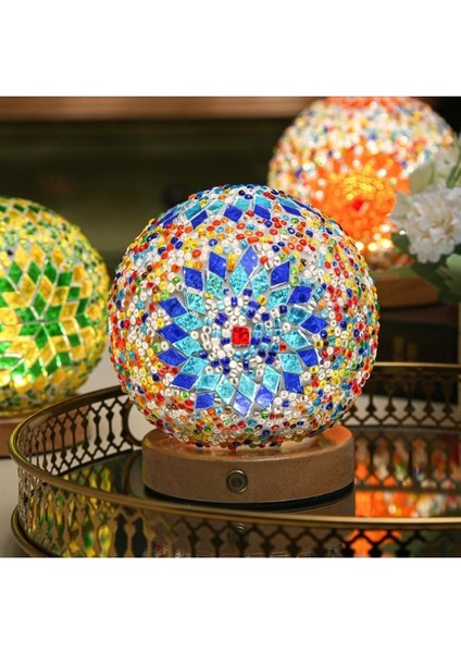 Dokunmatik Ekran LED Dekoratif Masa Lambası Egzotik Stil USB Gece Lambası (Yurt Dışından)