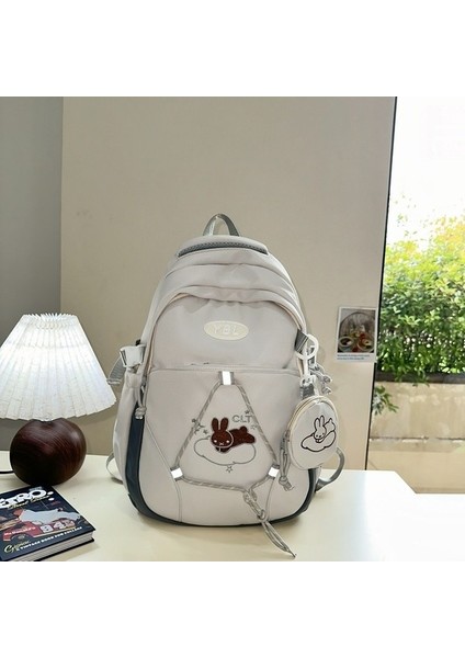 2024 Yeni Okul Çantası Naylon Kumaş Ilkokul Öğrencisi Sırt Çantası Ortaokul Öğrencisi Lise Öğrencisi Çok Yönlü Büyük Kapasiteli Sırt Çantası (Yurt Dışından)