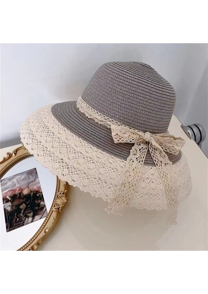 Dantel Şeritli Plaj Hasır Güneş Şapkası (Yurt Dışından) indirimleri