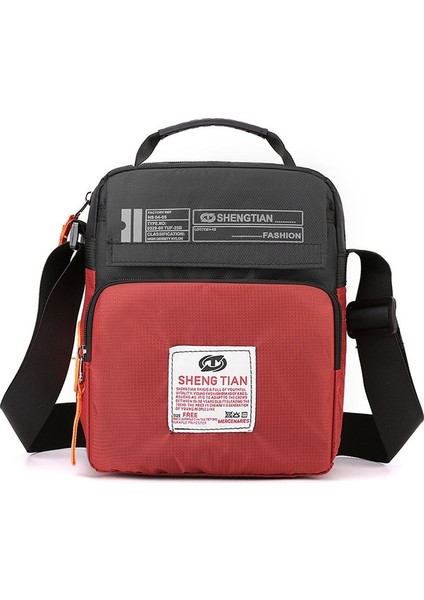 Yeni Erkek Basit Rahat ve Dayanıklı Omuz Çantası Büyük Kapasiteli Çok Cepli Oxford Kumaş Crossbody Çanta (Yurt Dışından)