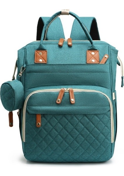 Yeni Anne Çantası Dışarı Çıkan Kadın Sırt Çantası Büyük Kapasiteli Omuzlar Anne ve Bebek Çantası Taşınabilir Bebek Çantası Su Geçirmez Nakış Ipliği Emzik Pratik Sırt Çantası (Yurt Dışından)