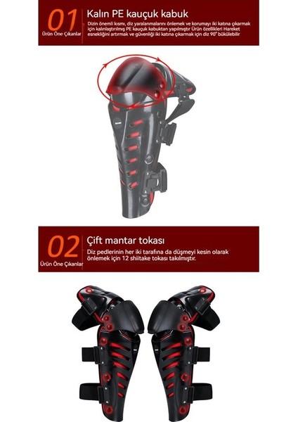 Motosiklet Için Koruyucu Dizlik - Siyah (Yurt Dışından) fırsatları