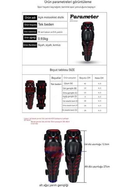 Motosiklet Için Koruyucu Dizlik - Siyah (Yurt Dışından) indirimleri