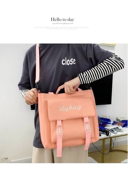 4 Parça Büyük Kapasiteli Okul Çantası Seti - Mavi (Yurt Dışından) modelleri