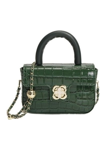 Zincir Çanta Üzerinde Timsah Altın Top (Yurt Dışından)