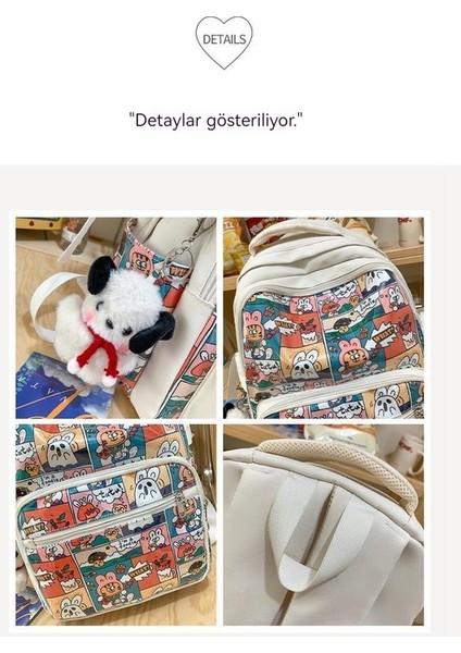 Yeni Uni Sırt Çantası Ins Graffiti Tarzı Okul Çantası Büyük Kapasiteli Hit Renkli Kişilik Modaya Uygun Havalı Stil Okul Sırt Çantası (Yurt Dışından) indirimleri