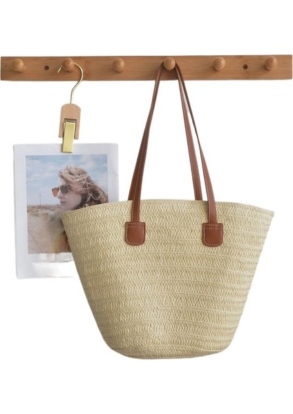 Büyük Kapasiteli El Yapımı Hasır Çanta (Yurt Dışından)
