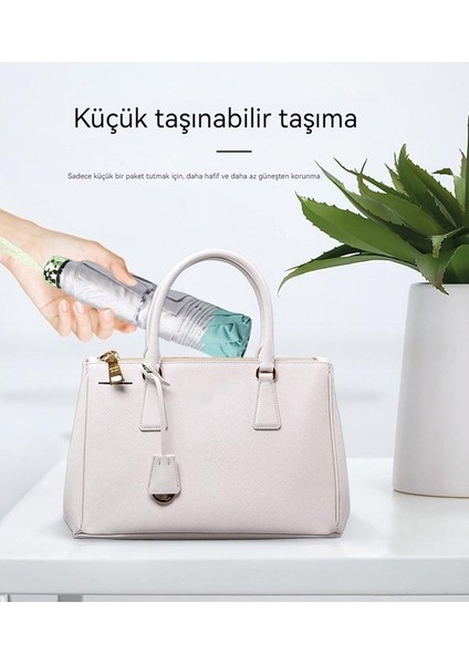 Gümüş Plastik Güneşli ve Yağmurlu Çift Kullanımlı Mini Katlanır Şemsiye (Yurt Dışından) fırsatları